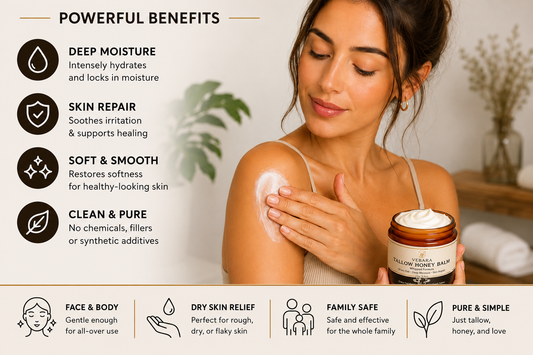 Vebara Tallow Honey Balm — Whipped Formula 120g