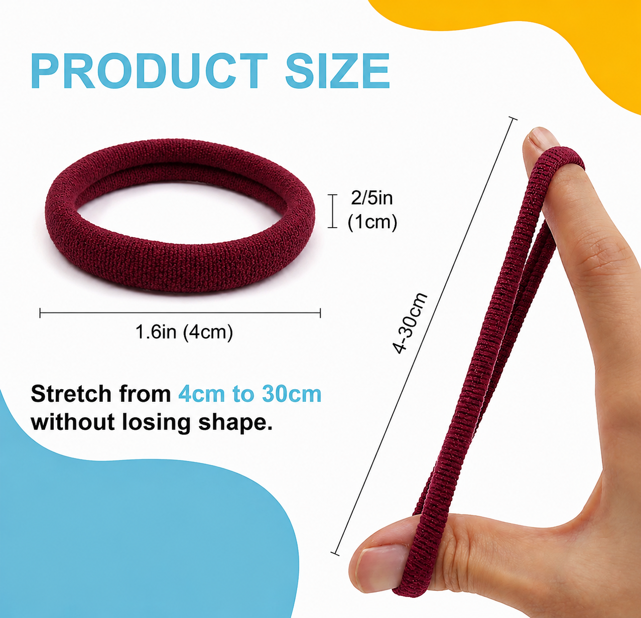Seamless Elastic Nylon Hair Ties — 20-Piece Set with Storage Tube