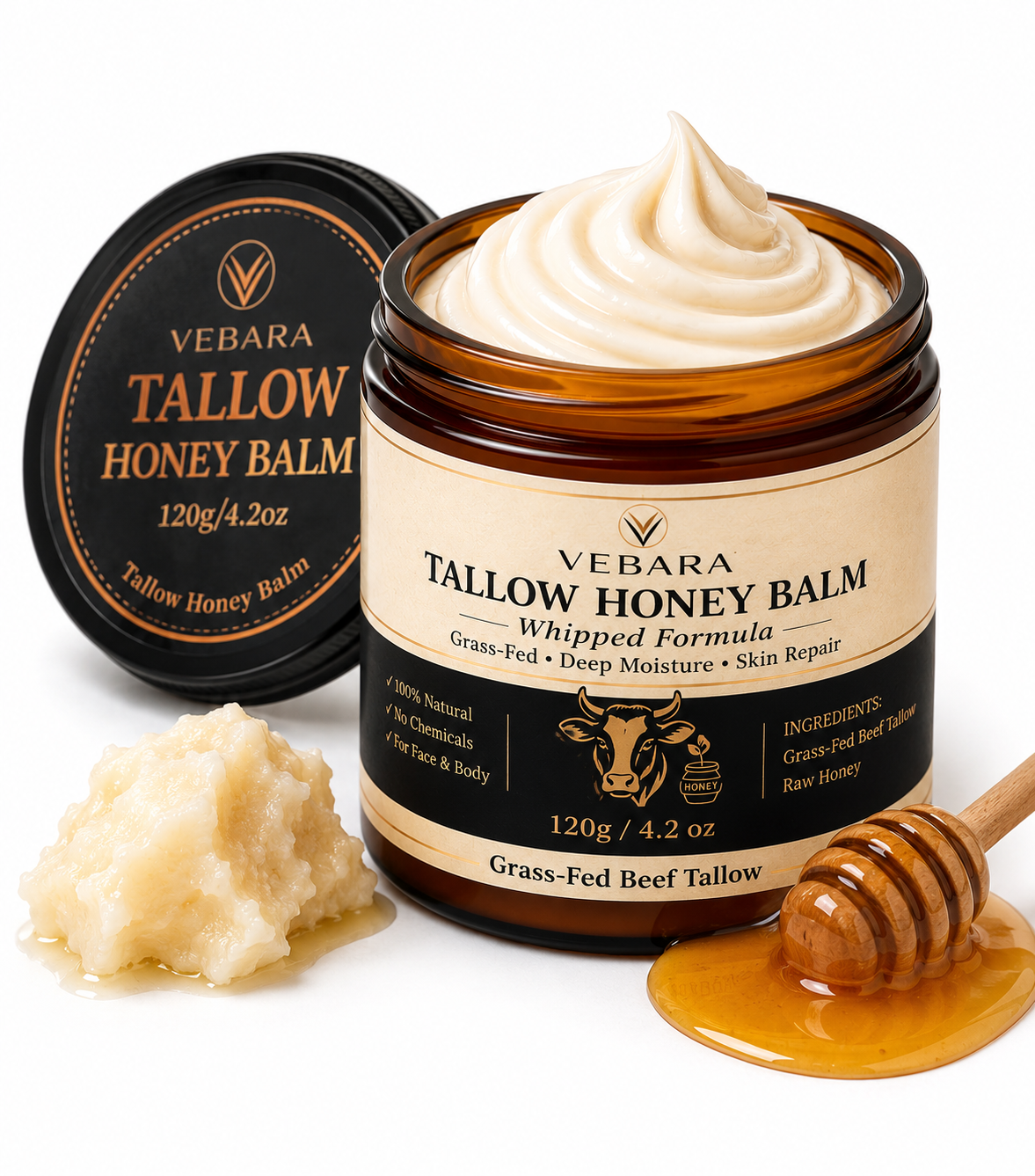 Vebara Tallow Honey Balm — Whipped Formula 120g