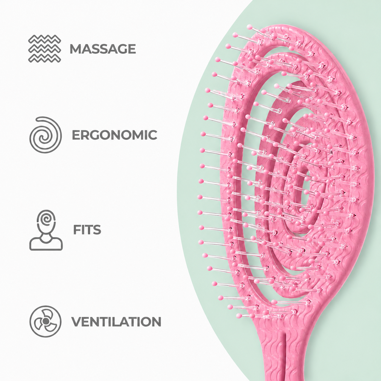 VeebyGem Detangling Hair Brush — Gentle & Effective for All Hair Types