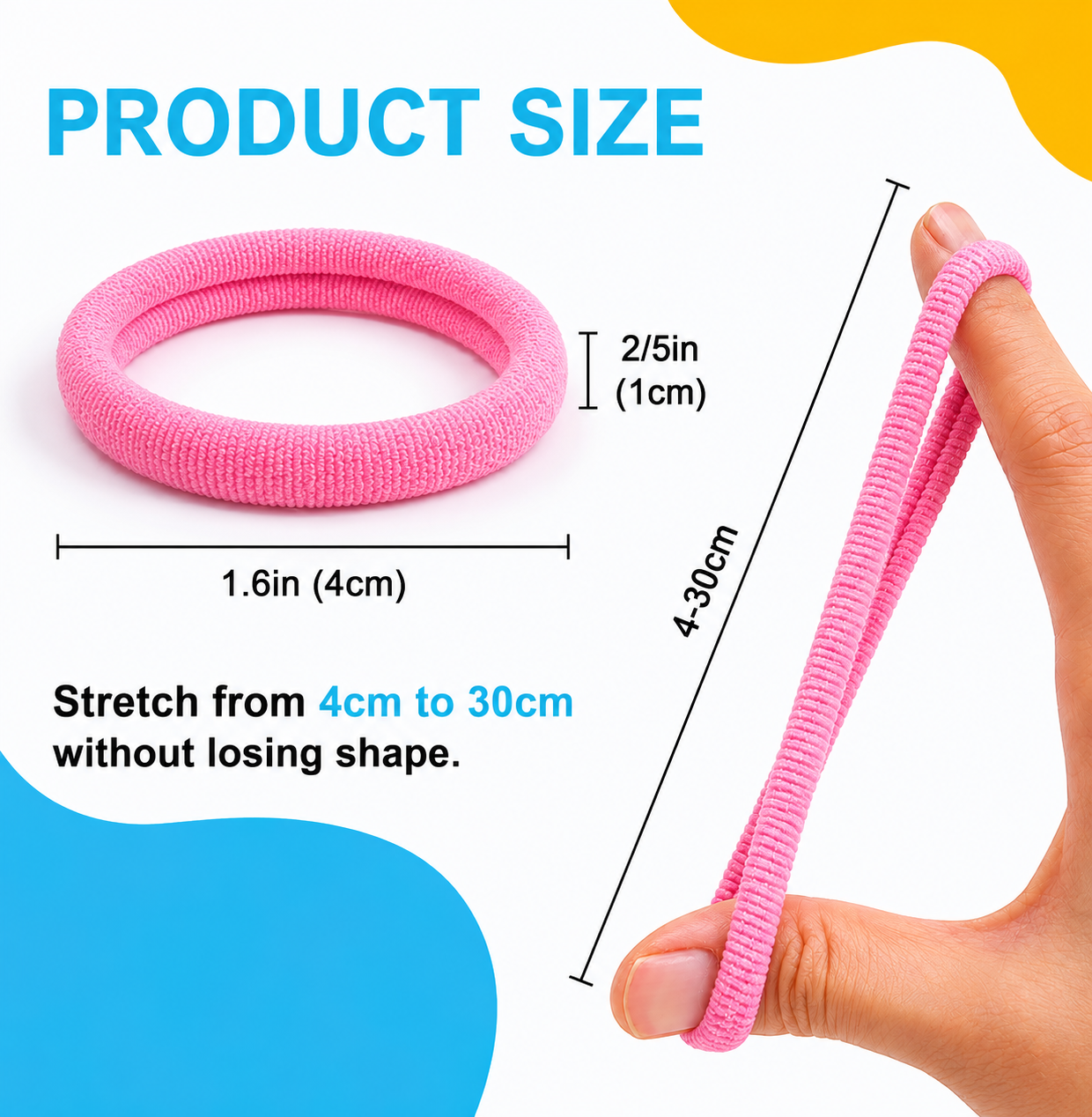 Seamless Elastic Nylon Pastel Hair Ties — 20-Piece Set with Storage Tube