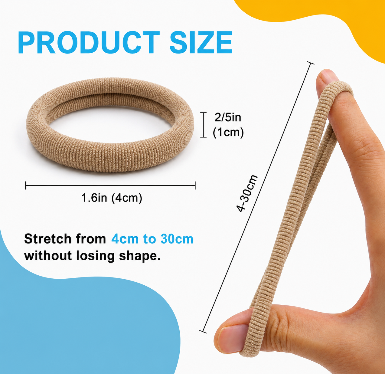 Seamless Elastic Hair Ties — Neutral Tones 20-Piece Set with Storage Tube